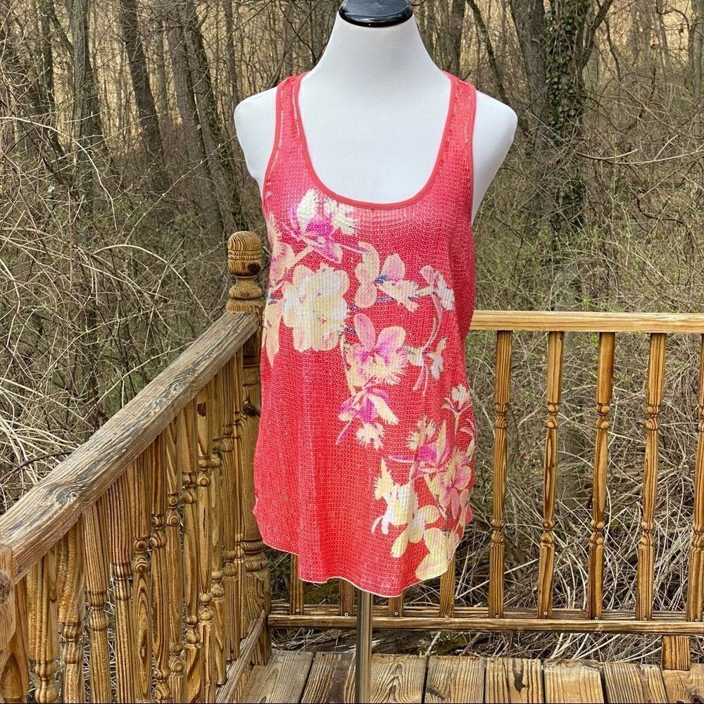 Express Dream Cotton Sequin Racer Back Tank